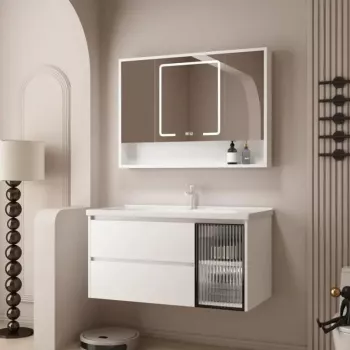 40-Inch Floating Vanity: Soft-Close Drawers + Ceramic Sink