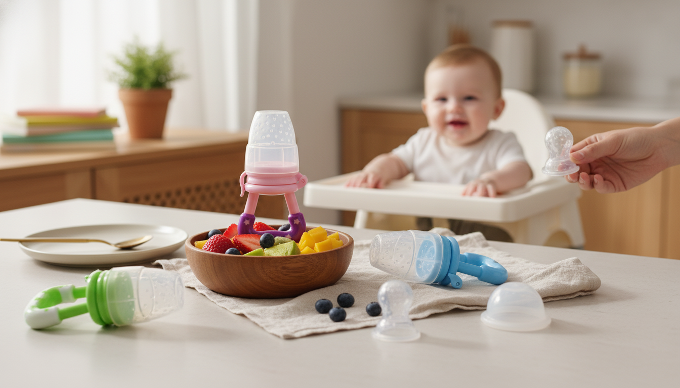 5pcs Silicone Baby Fruit Feeder Set: Covers, Safety, Tips