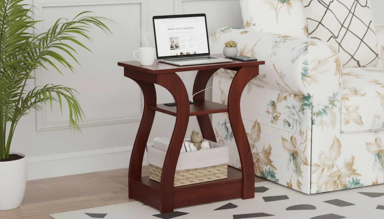2-Pack Bedside Tables with USB & Outlets for Easy Charging