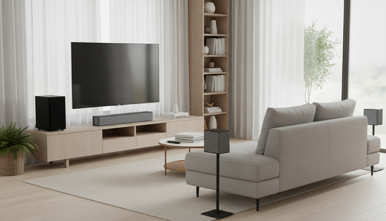 320W 5.1 Soundbar Setup: Wireless Sub + Rear Surrounds