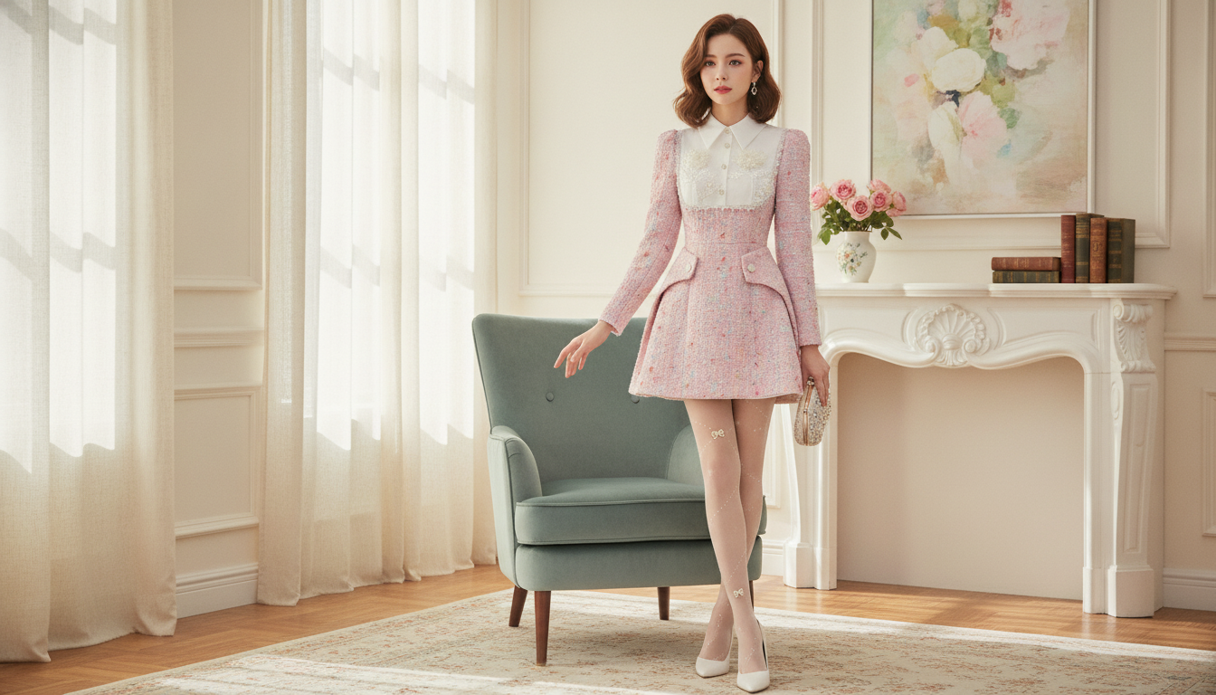 Beaded Pink Floral Tweed Mini Dress: Fit, Style & Care