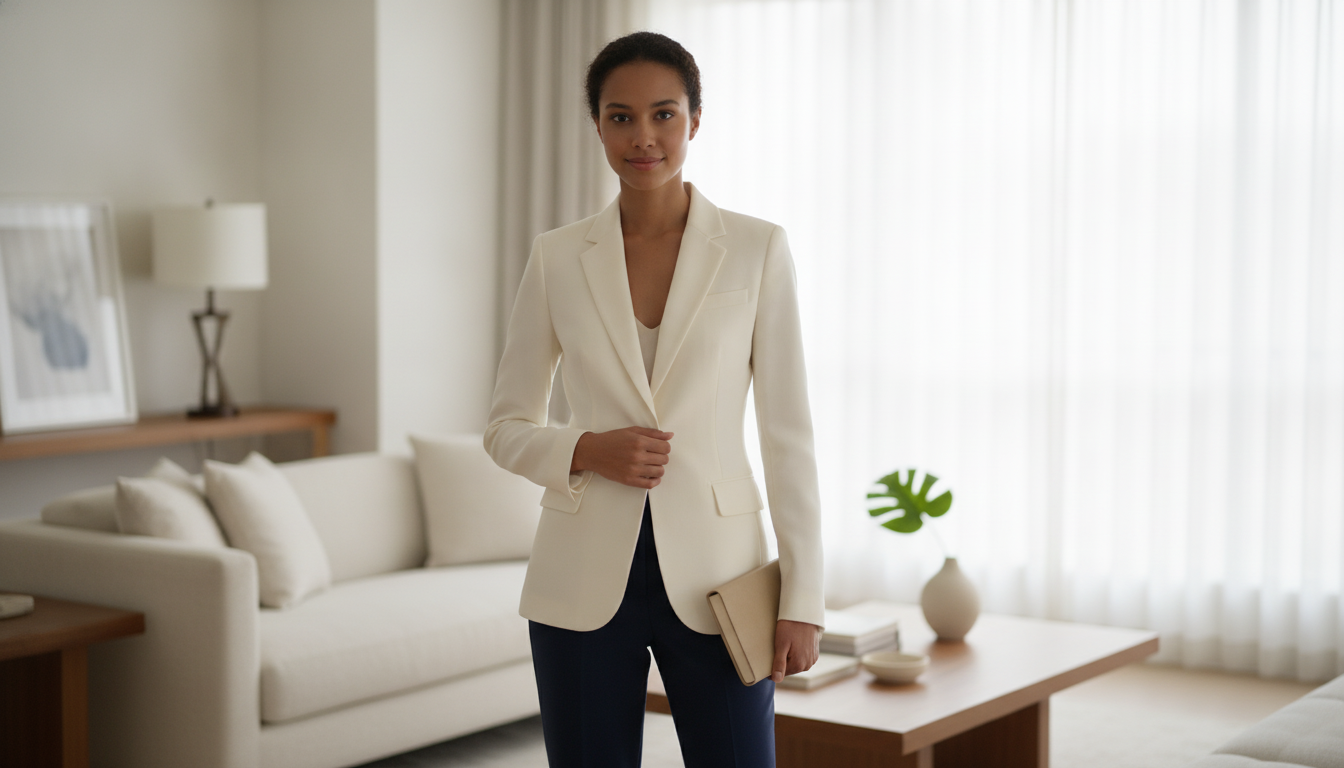 Heavy Silk Crepe Blazer: Cinched Waist, Half-Lined Ease