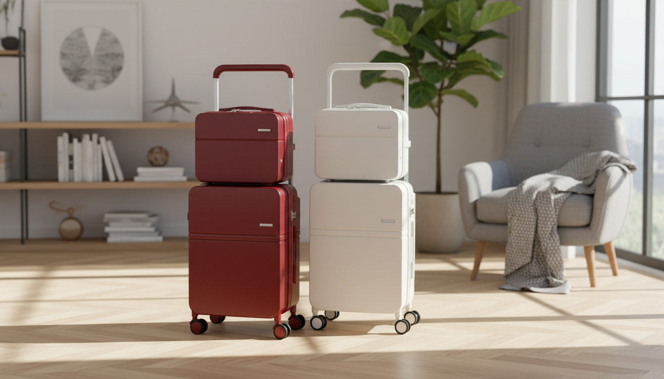 Large Rolling Luggage Sets: Wide Handle & Quiet Wheels