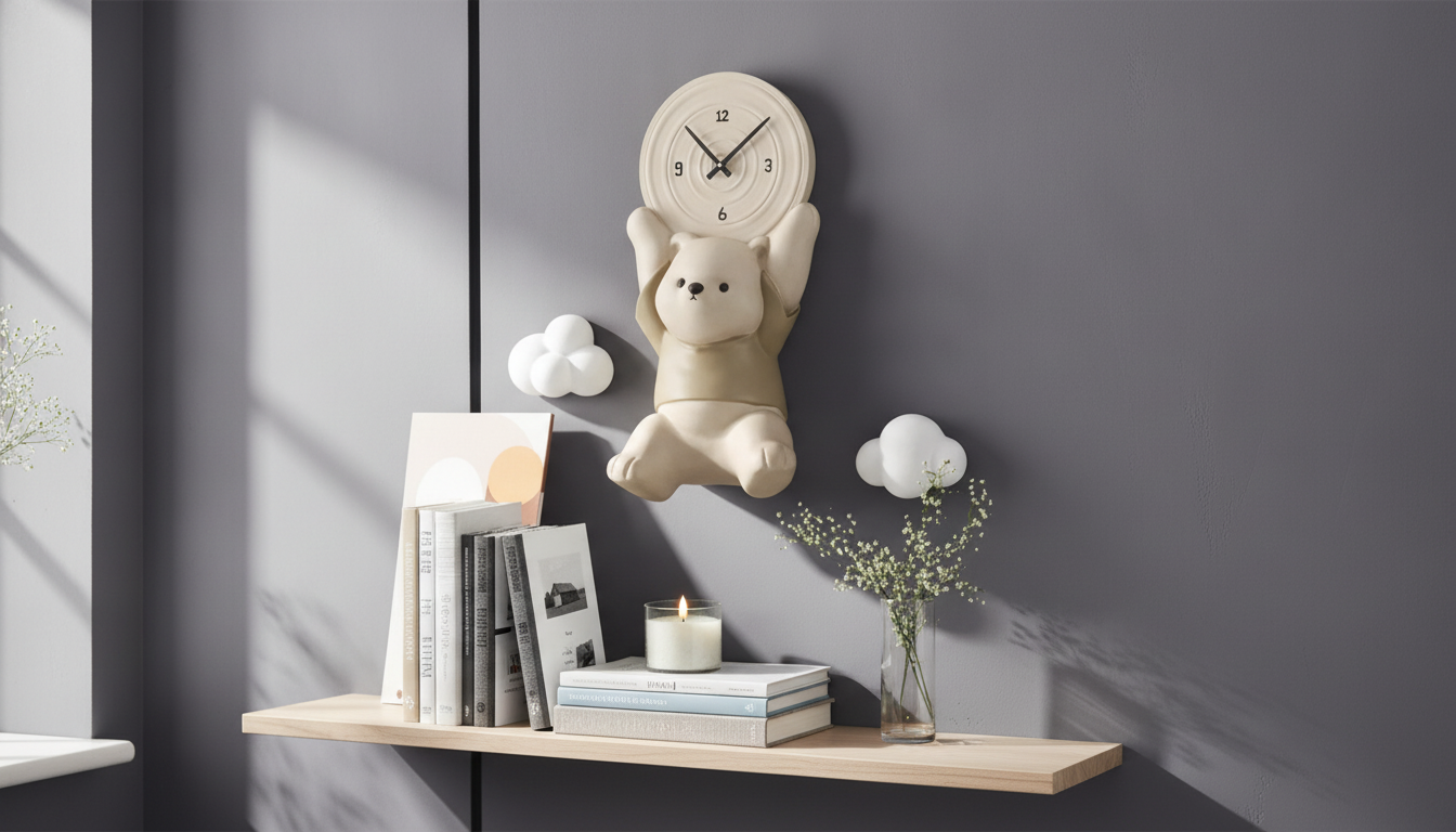 Nordic Bear Wall Hanging: Minimal, Bold Decor Accent