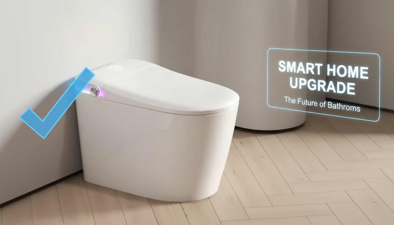 Smart Toilet: Auto Sensor Flush + Color Ambient Light