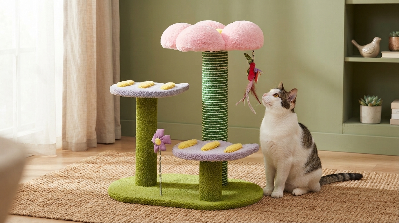 4-Tier Cat Tree House: Posts, Platforms & Top Perch