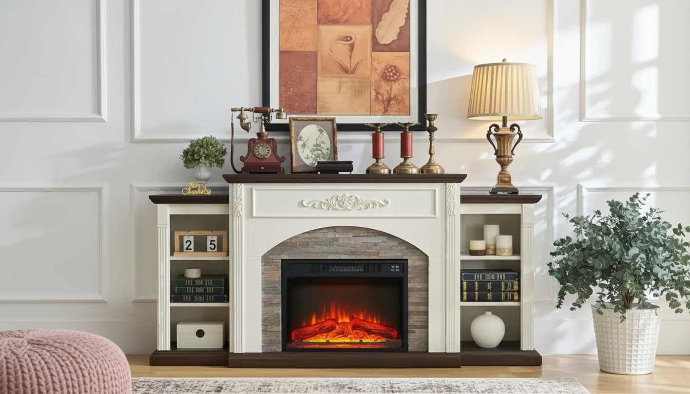 72-Inch Mantel Fireplace TV Stand: Fit Check for 80" TVs