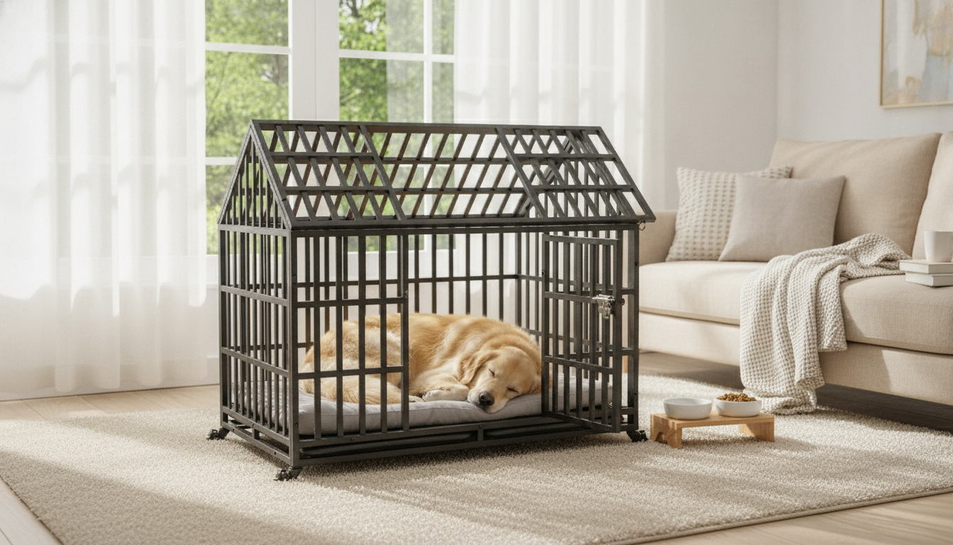 Sturdy Dog Crate with Lockable Door: Buying & Setup