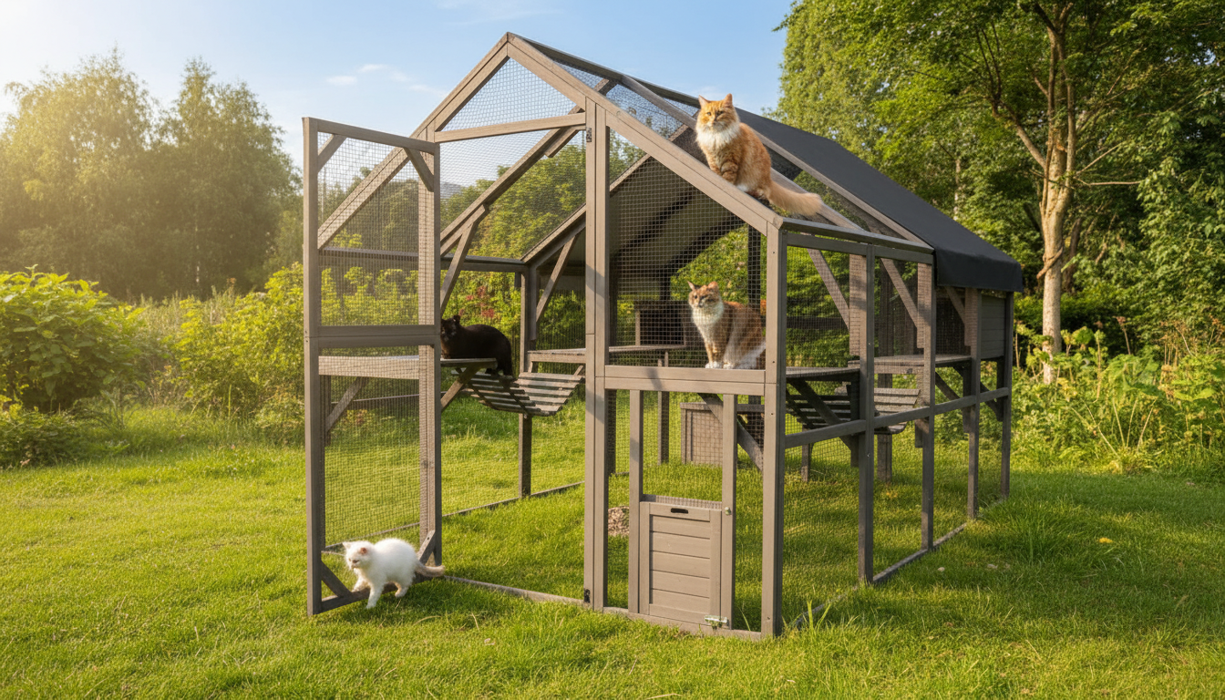 XL Outdoor Cat House: Platforms + Waterproof Cover Guide