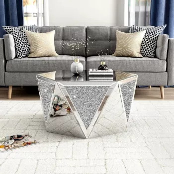 Hexagon Mirrored Coffee Table: Crystal Inlay Glam Guide