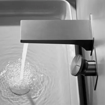 Chrome-Brass Wall Faucet: Dual Controls, Luxury Finish